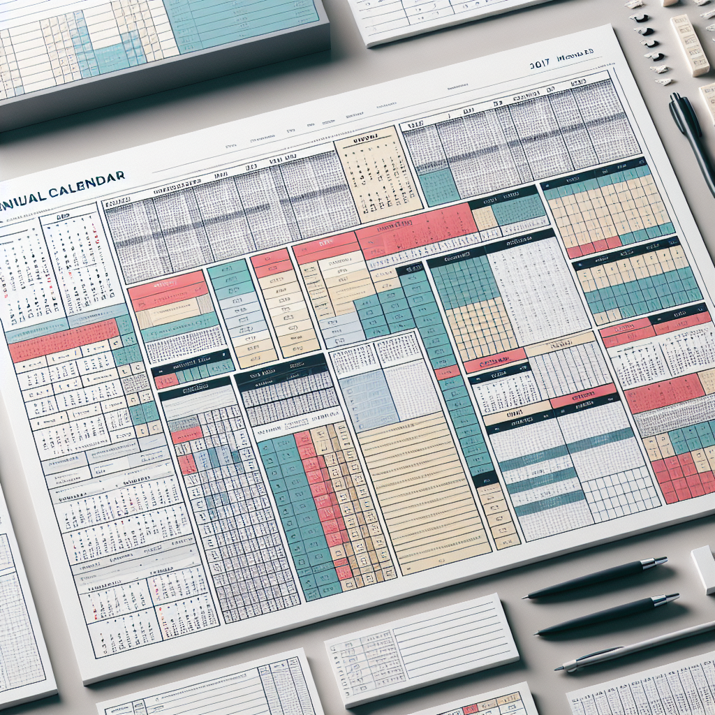 Modelo de Calendário Anual